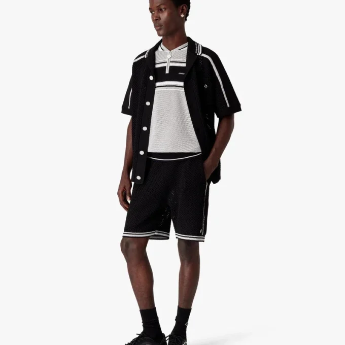Schwarze Mesh-Shorts Schwarze Mesh-Shorts