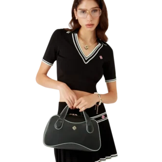 Schwarze Mini-Louise-Tasche