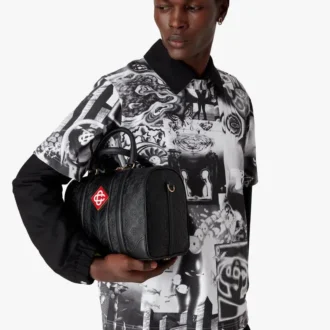 Schwarze Mini-Monogram-Wochenendtasche