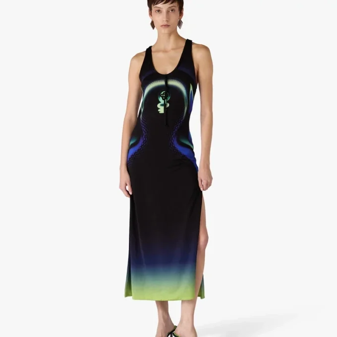 Schwarze Mule-Sandalen mit Absatz