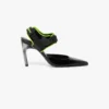 Schwarze Raver-Pumps aus Leder