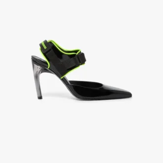 Schwarze Raver-Pumps aus Leder