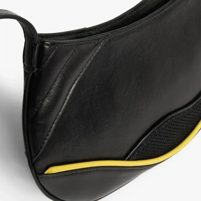 Schwarze schmale Biker-Tasche