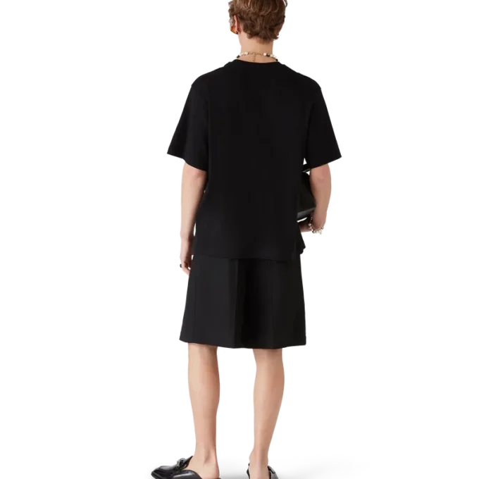 Schwarzer Bamboo Slip-on-Loafer