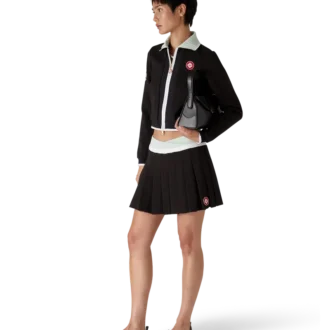 Scuba-Minirock mit Falten