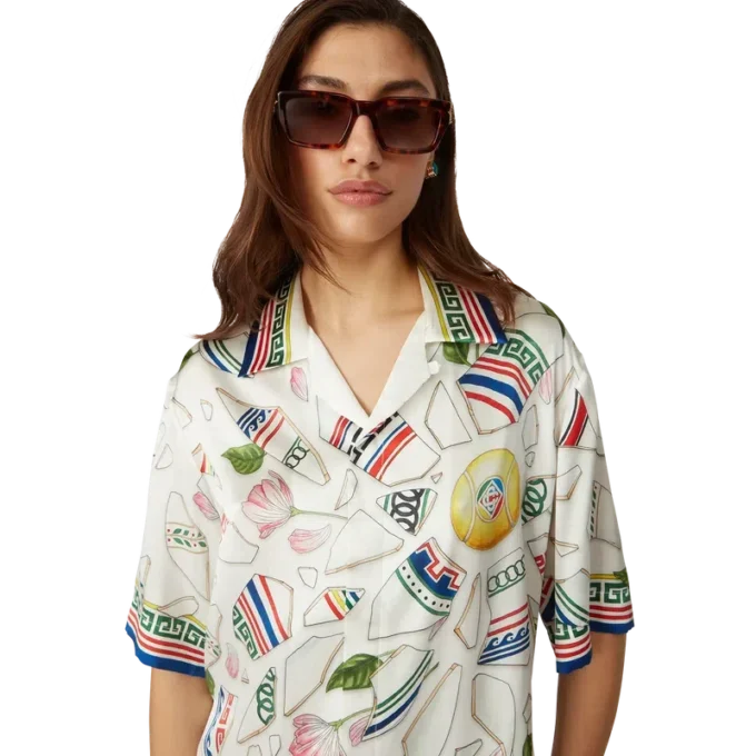 Seidenhemd „Le Vase Brise“