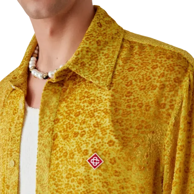 Seidenhemd mit Devora-Blumenmuster