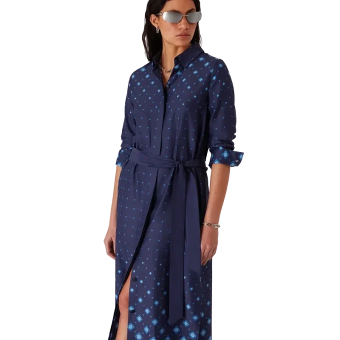 Seidenhemdkleid mit Farbverlauf Seidenhemdkleid mit Farbverlauf