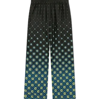 Seidenhose mit Degradé-Monogramm