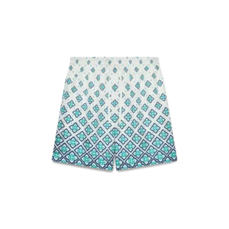 Seidenshorts mit Monogramm-Farbverlauf
