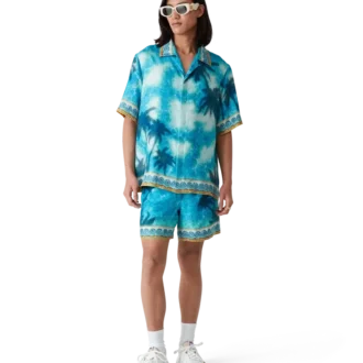 Seidenshorts mit Poolside-Emblem