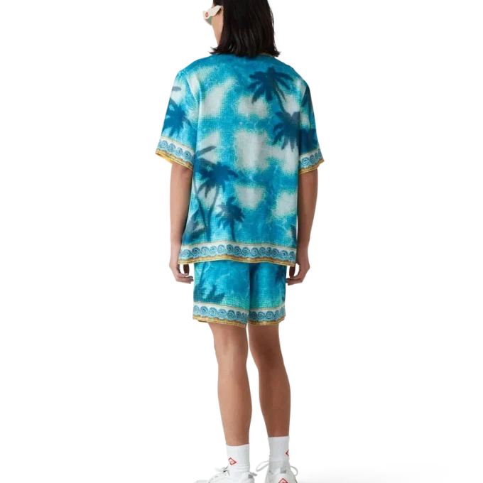 Seidenshorts mit Poolside-Emblem