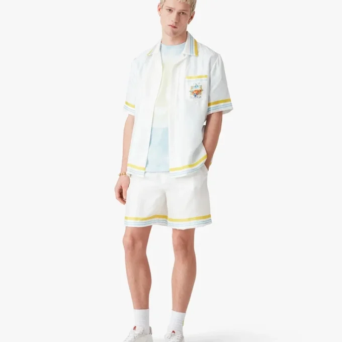 Seidenshorts „Tennis Landscape“