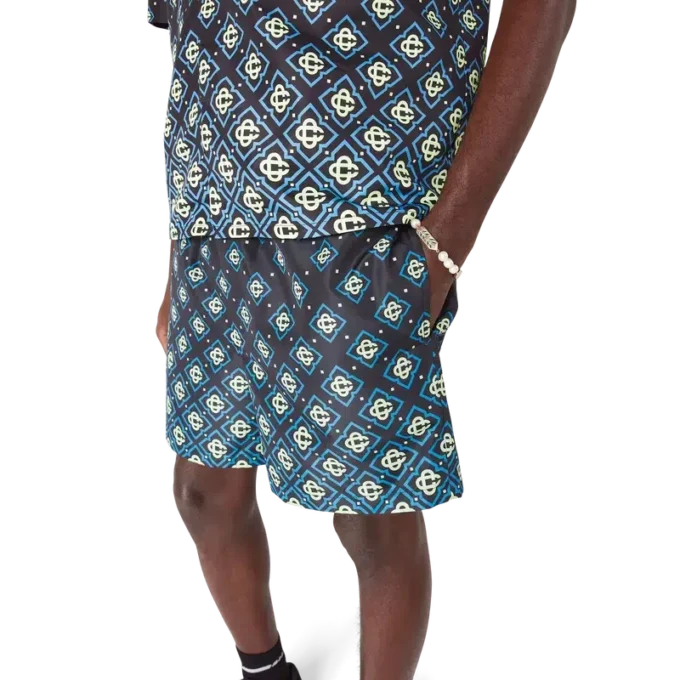 Shorts mit schwarzem Monogramm-Dégradé-Print