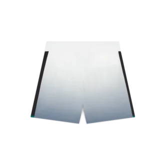 Silberne Shorts im Shellsuit-Stil mit Farbverlauf