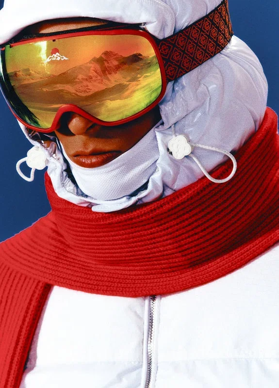 Ski-Schal aus gerippter Wolle Ski-Schal aus gerippter Wolle