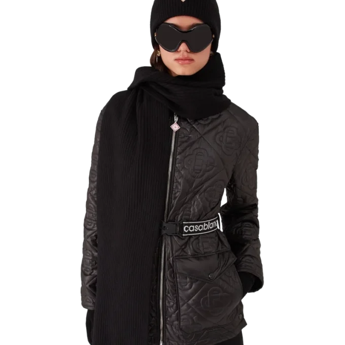 Ski-Schal aus gerippter Wolle