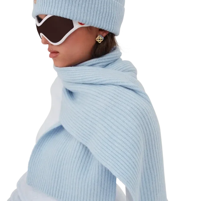 Ski-Schal aus gerippter Wolle