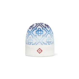 Space-Dye-Monogramm-Mütze aus Merinowolle