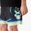 Sporchid Black Printed Swim Shorts