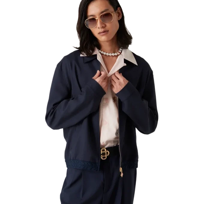 Sportliche Anzugjacke aus Wolle