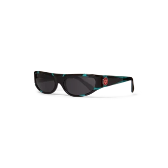 Sportsonnenbrille in Schwarz und Mint