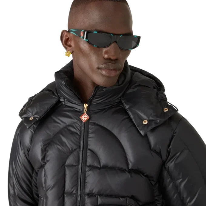 Sportsonnenbrille in Schwarz und Mint