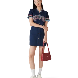 Strick-Baseball-Kleid