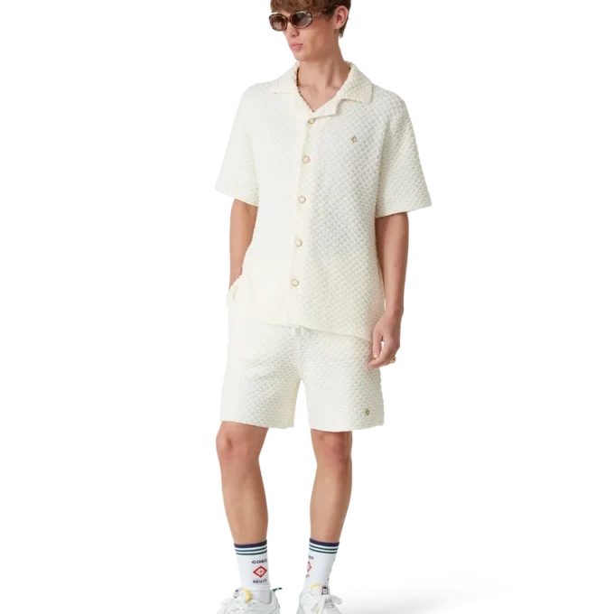 Strick-Shorts mit Struktur