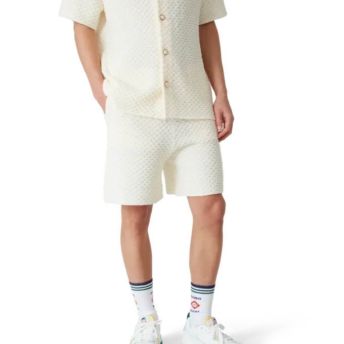 Strick-Shorts mit Struktur