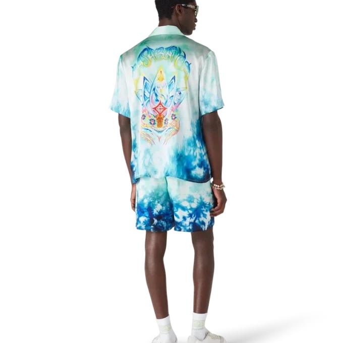 Surf Lotus Kurzarm-Seidenhemd Surf Lotus Kurzarm-Seidenhemd