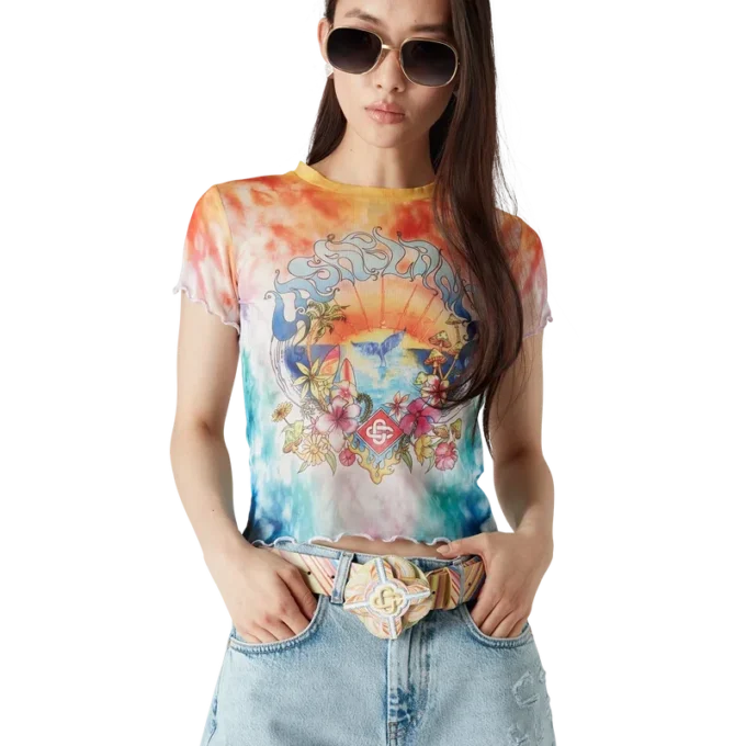 Surf Trip Tie-Dye-Mesh-T-Shirt