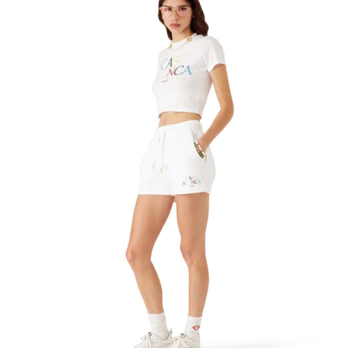 Sweatshorts mit gestapeltem Logo