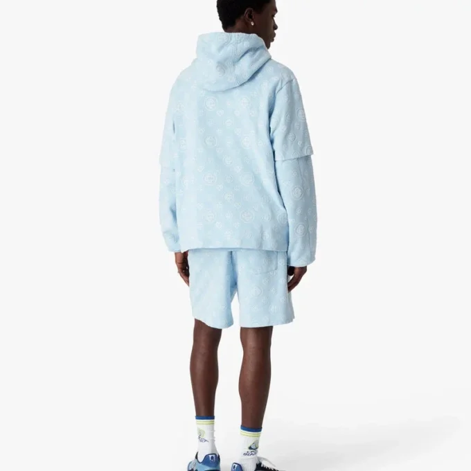 Sweatshorts mit Monogramm-Applikation