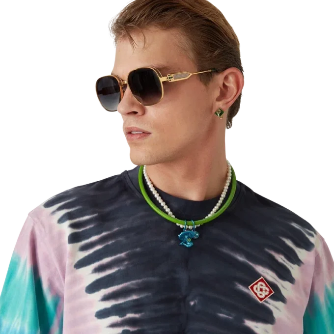 T-Shirt mit Farbverlauf im Tie-Dye-Look