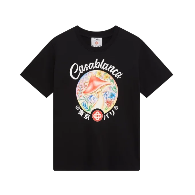 T-Shirt mit Pilz-Emblem