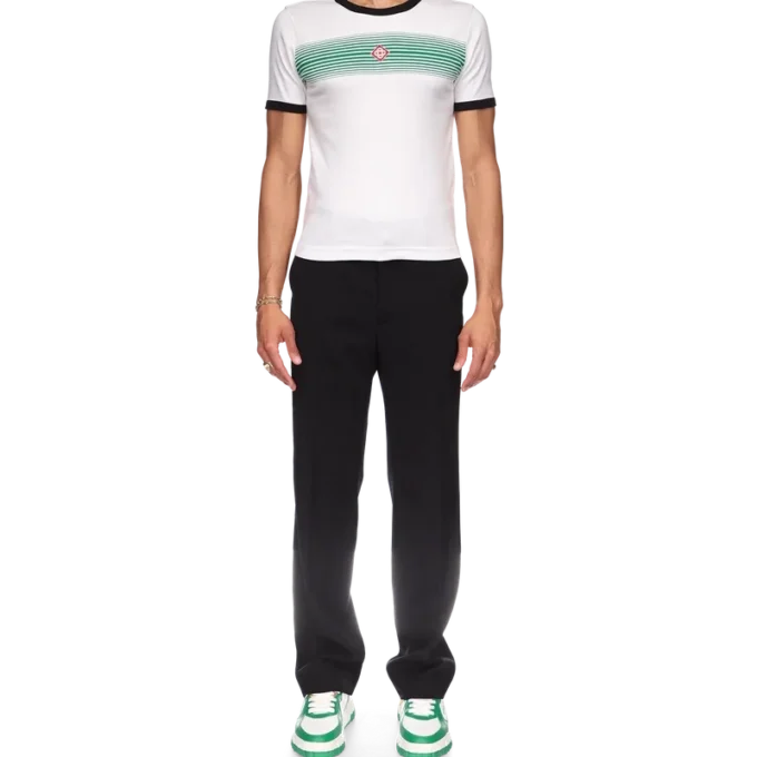 T-Shirt mit Ringer-Schnitt und Farbverlauf