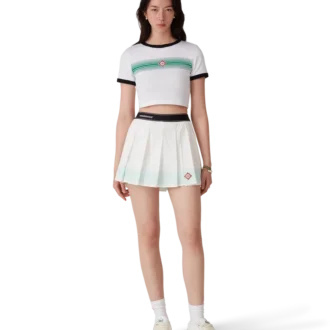 T-Shirt mit Streifen in Farbverlauf