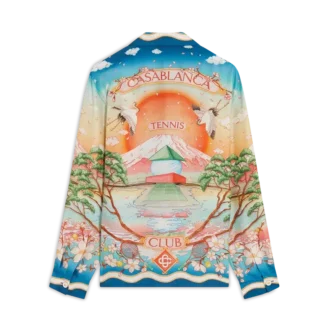 Tennis Club Langarm-Seidenhemd