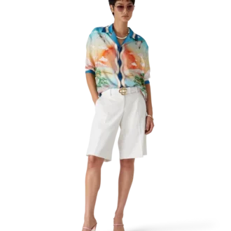 Tennis Club Seidenhemd mit langen Ärmeln