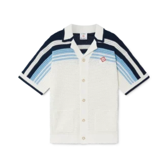 Tennis-Häkelhemd aus Baumwolle mit kurzen Ärmeln