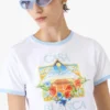 Tennis Landscape Ringer Baby-T-Shirt mit kurzen Ärmeln