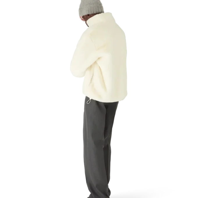 Tennis-Maskottchen-Jacke mit Viertelreißverschluss und Kunstfell