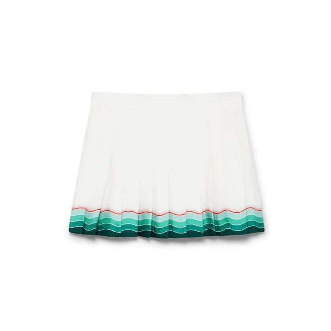 Tennis-Minirock aus plissierter Seide
