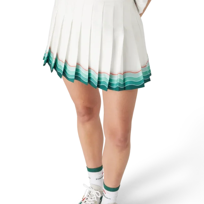 Tennis-Minirock aus plissierter Seide