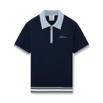 Tennis-Poloshirt aus Merinostrick