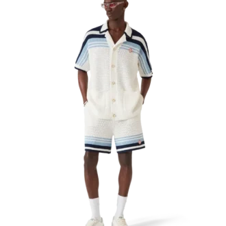 Tennis-Shorts aus Baumwoll-Häkelstoff