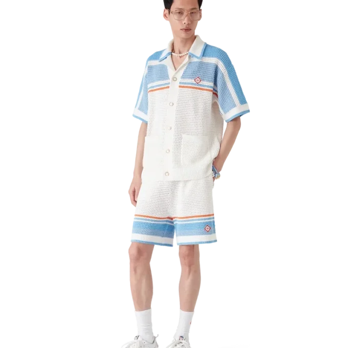 Tennis-Shorts aus gehäkelter Baumwolle