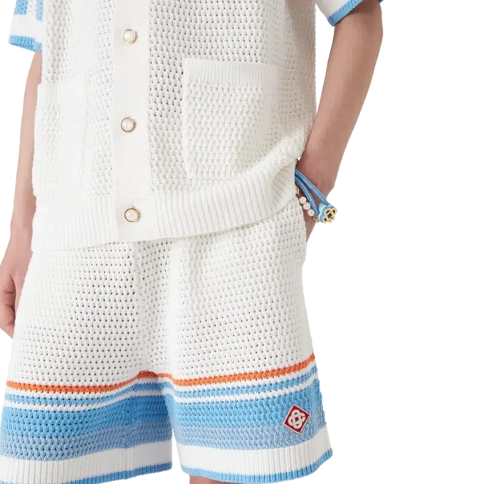 Tennis-Shorts aus gehäkelter Baumwolle