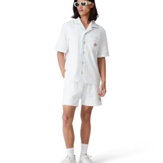 Tennis Stripe Frottee-Hemd